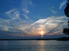 Sunrise over Webster Lake